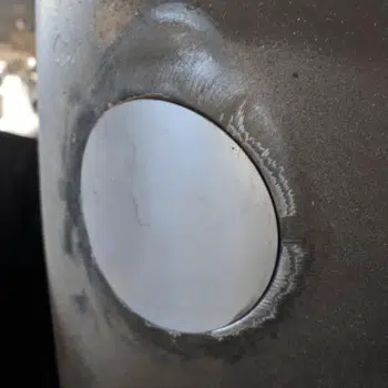 Gas filler delete for 47-54 GMC Chevy truck, formed 16 gauge steel