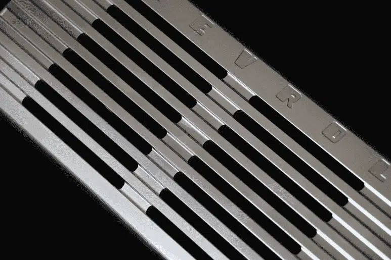 Billet speaker grille cover for 47-53 Chevy truck, close-up detail