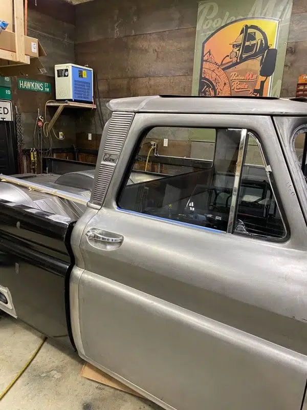 Pair of billet door handles that replace the 55-66 GMC Chevy truck originals