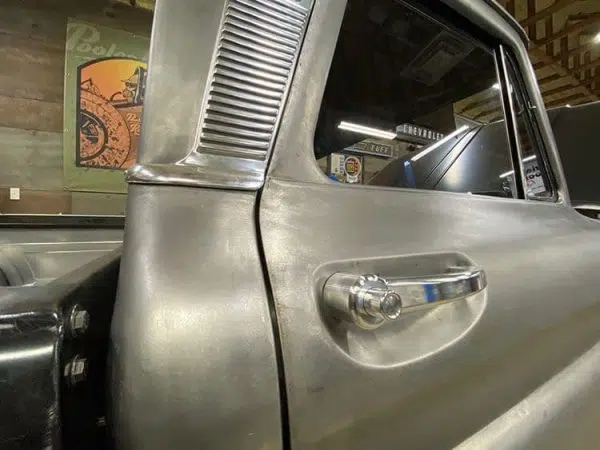 Billet door handle for 55-66 GMC Chevy truck, close-up detail