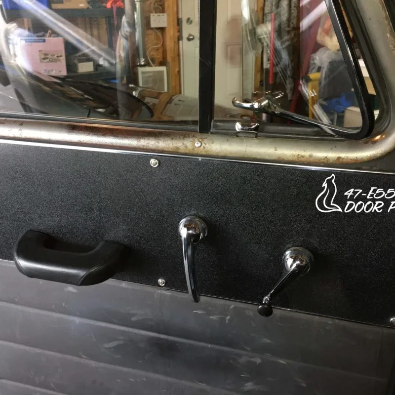 ABS door panel shown installed in a 47-55 Chevy truck door