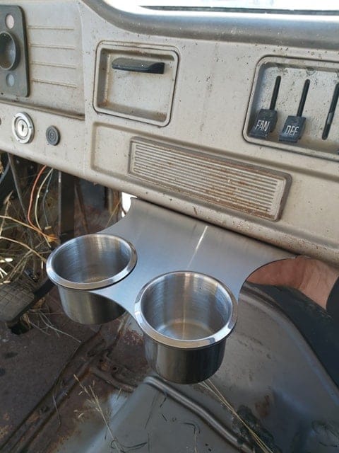 1947-1972 GMC Chevy Truck Cup Holder installed 1947-1972 GMC Chevy Truck Cup Holder installed