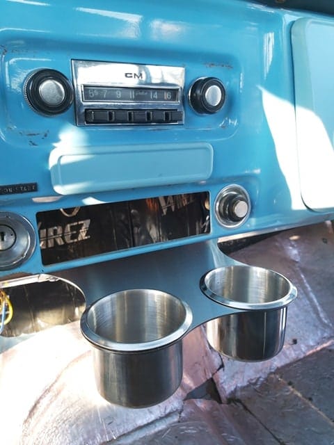 47-54 GMC Chevy Truck Cup Holder installed 47-54 GMC Chevy Truck Cup Holder installed