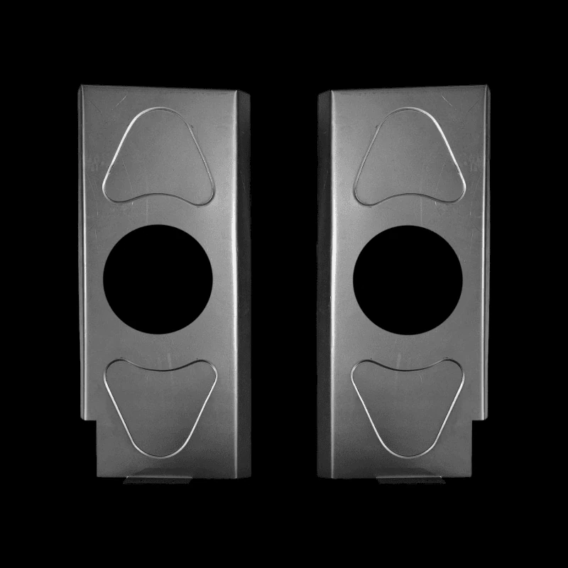 Blank speaker brackets for 47-54 GMC Chevy truck, side profile