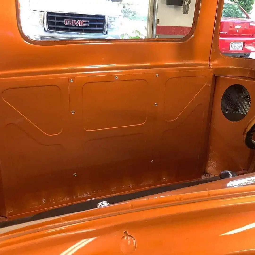 Speaker brackets and behind-the-seat filler panels for Advance Design Chevy truck