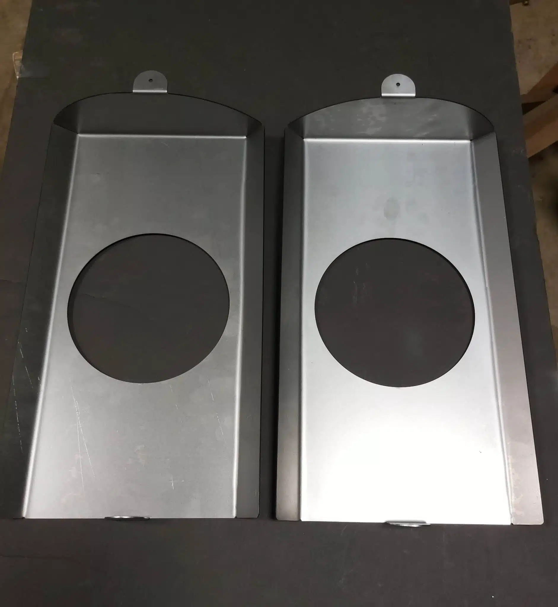 Bead rolled speaker brackets for 73-87 GMC Chevy squarebody C10 truck
