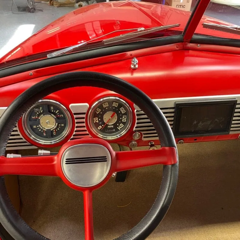 47-54 Advance Design installed ls fab double din billet dash full