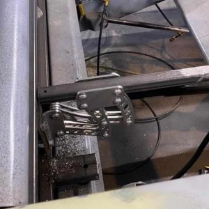 installed billet scissor hinges for truck beds aluminum