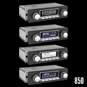 classic-truck-custom-autosound-radio-bluetooth-2 Classic-look Bluetooth radio for vintage trucks, faceplate control detail