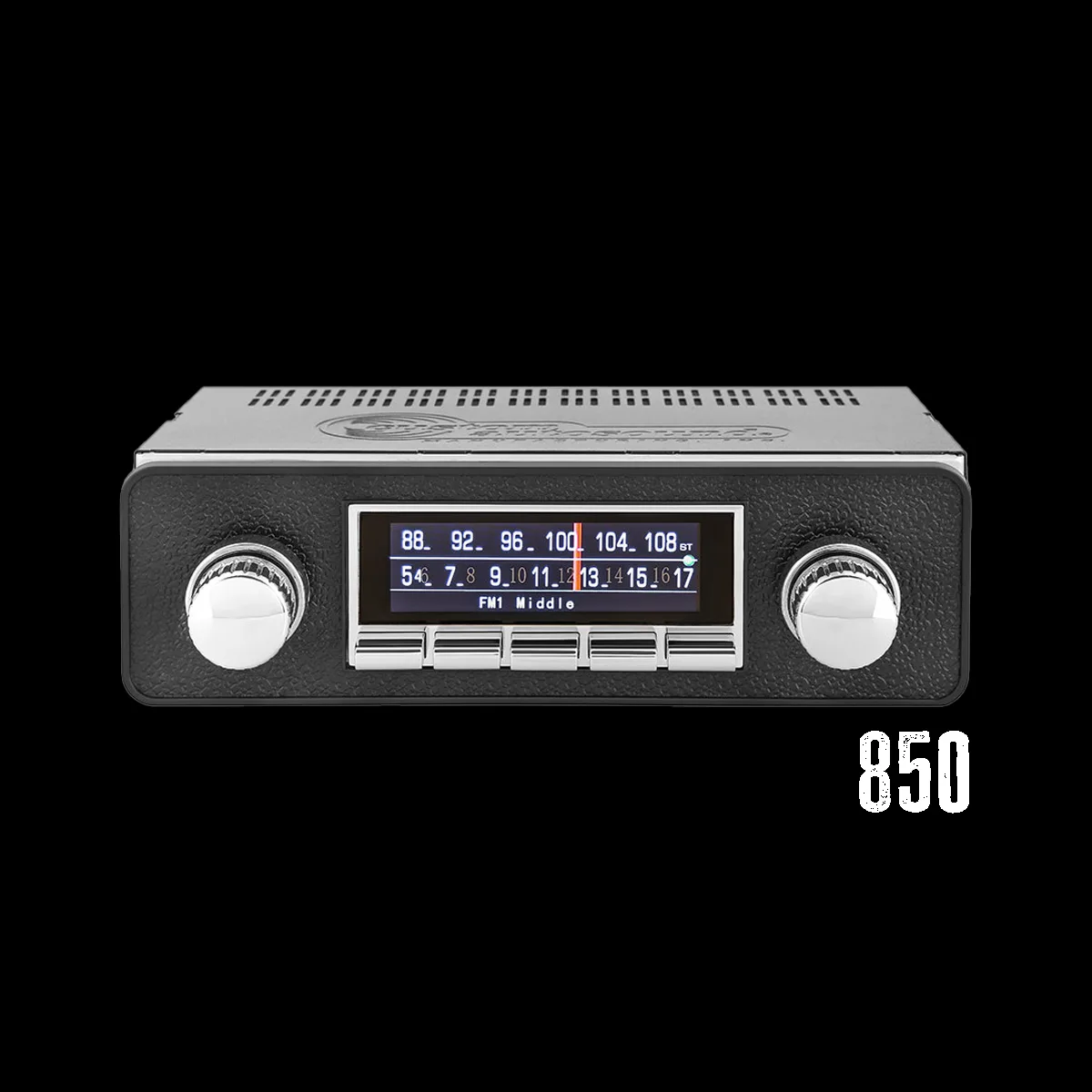 Classic-look Bluetooth radio with streaming audio for vintage pickup trucks