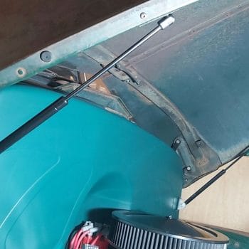 Installed-Hood-Strut-Kit-1 installed hood strut kit for 47-54 advance design chevy