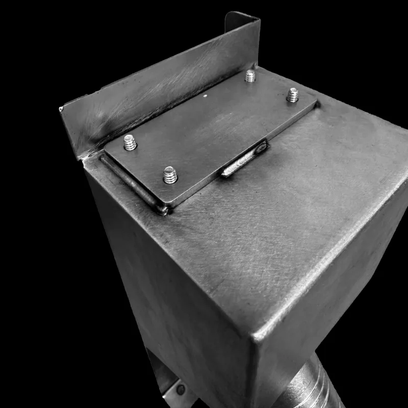 Taillight fuel filler for 67-72 Chevy C10, top view of the welded housing