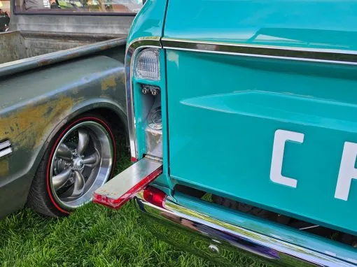Hidden taillight fuel filler kit for a classic truck