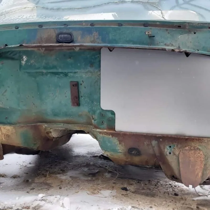 Smooth firewall shown installed in a 67-72 Ford F100 truck cab