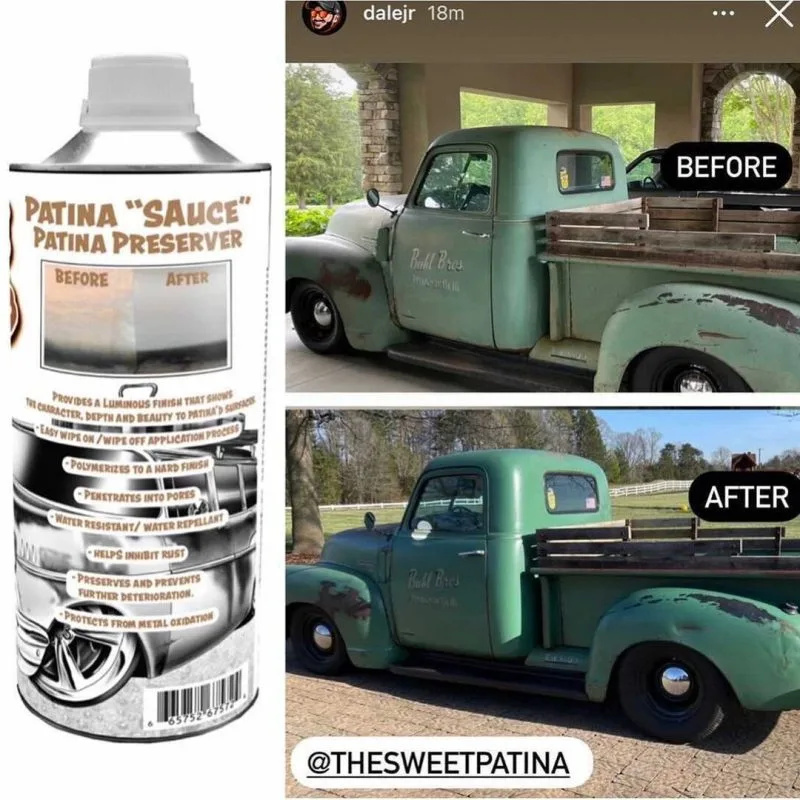 sweet patina sauce applied to dale earnhardt truck