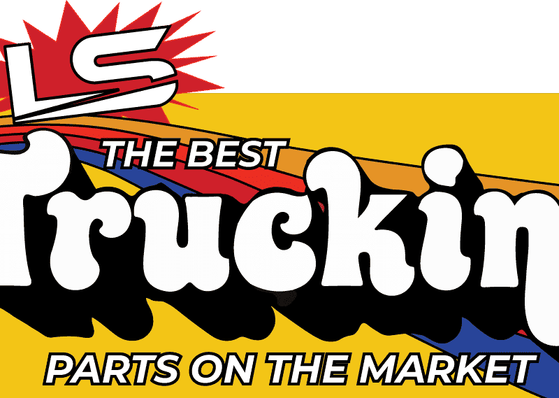 Truckin' block-letter logo decal artwork from LS Fabrication