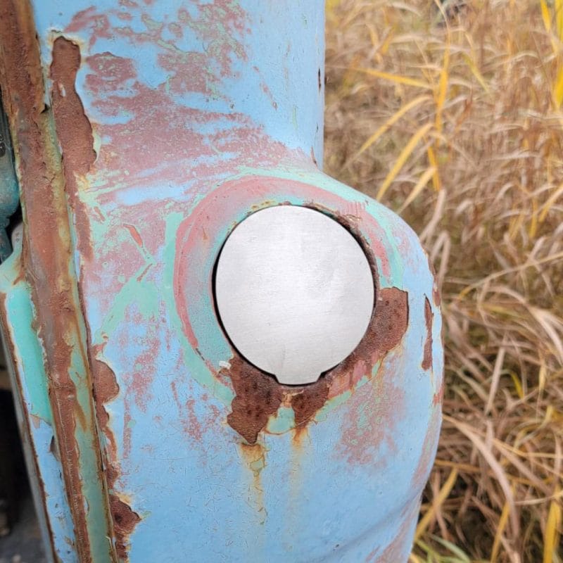 55-59-gas-filller-delete Gas Filler Delete installed - 1955-1959 Chevy Truck