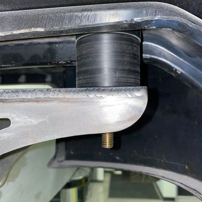 Rear cab mount installed on a 1947-1954 GM Chevy truck, underside view