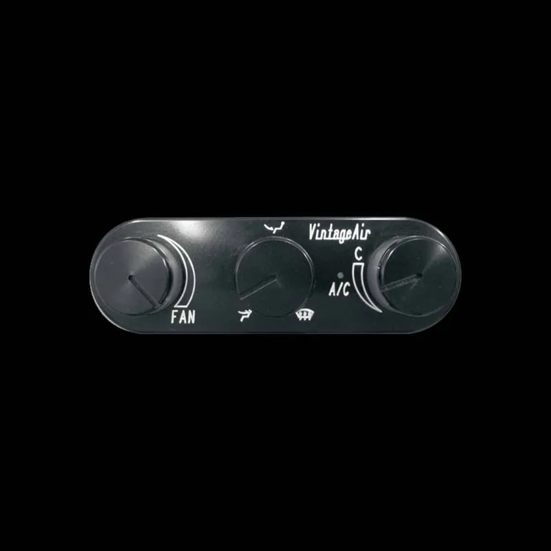 AC control panel with black anodized face and knobs for GMC Chevy truck