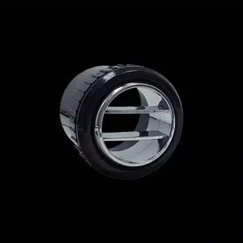 ac-vent-round-2.5-inch-hose Round polymer AC and heater vent for GMC Chevy truck, alternate angle
