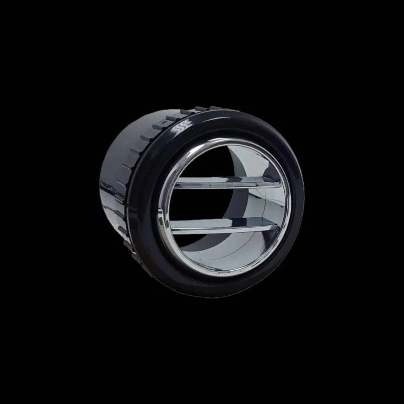 Round polymer AC and heater vent for GMC Chevy truck, alternate angle