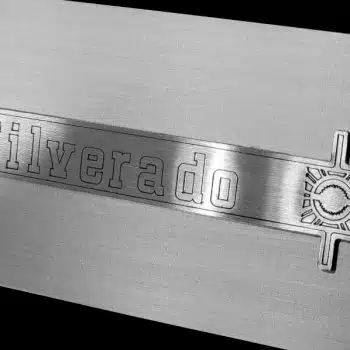 Aluminum dash insert for 73-80 Chevy squarebody truck, gauge cutout detail