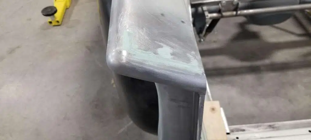 Basic body work on freshly installed bed corners