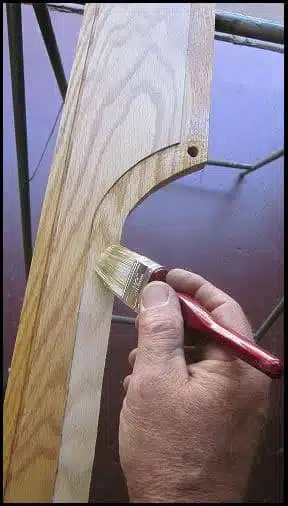 Staining bed floor board to match original color