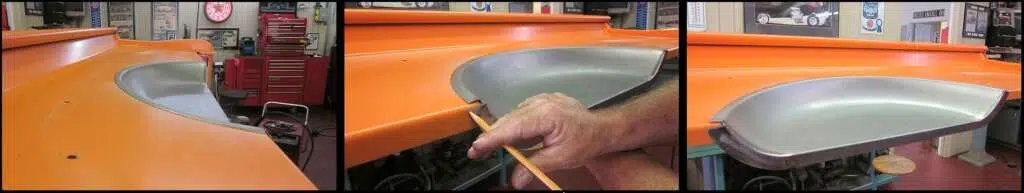 Marking tub lip location on bed side