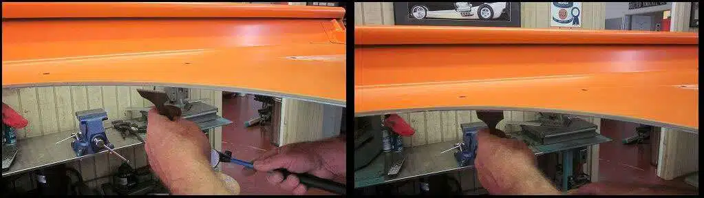 Deburring wheel tub cut edge