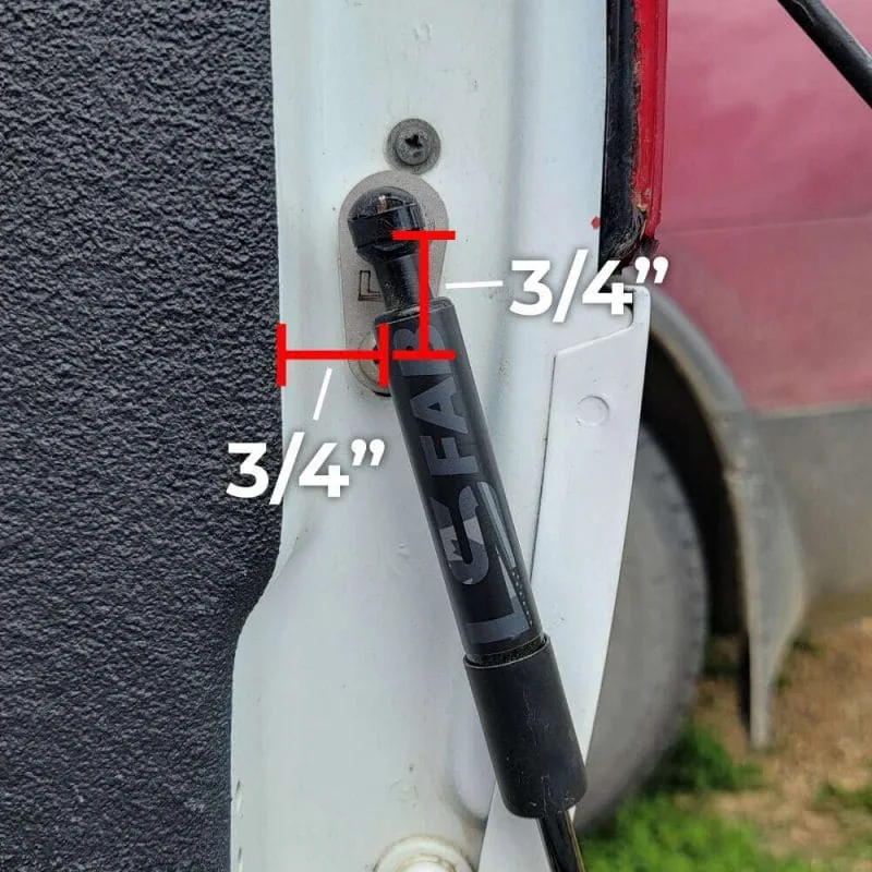 tailgate assist shocks /struts for s10 truck 1994-2004 installed measurements