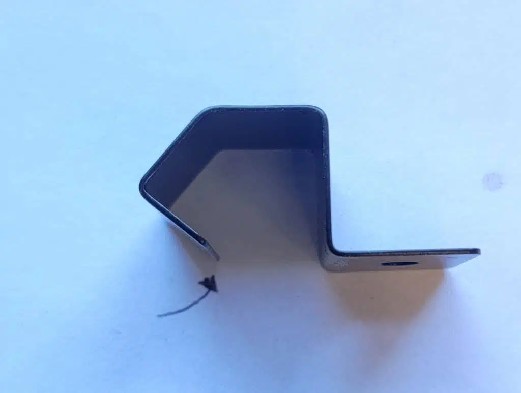 Hub cap clip installed on classic truck wheel