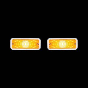 LED-Front-Parking-Signal-Light-For-1973-80-Chevy-&-GMC-Truck-Amber-Lens-PAIR-