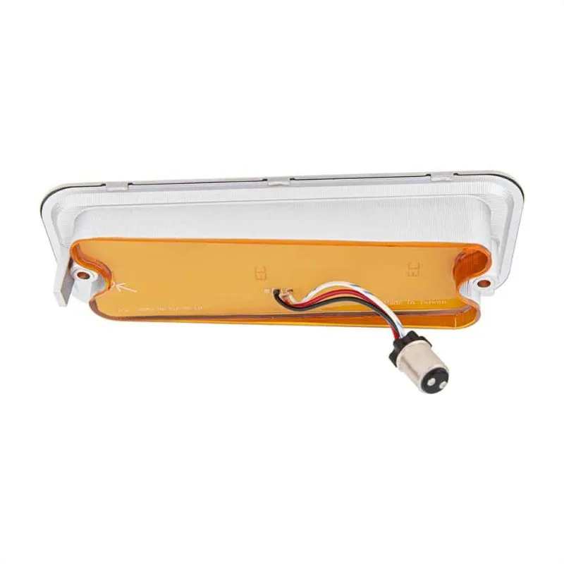 Amber lens LED front parking signal light for 1973-80 Chevy GMC truck, back wiring