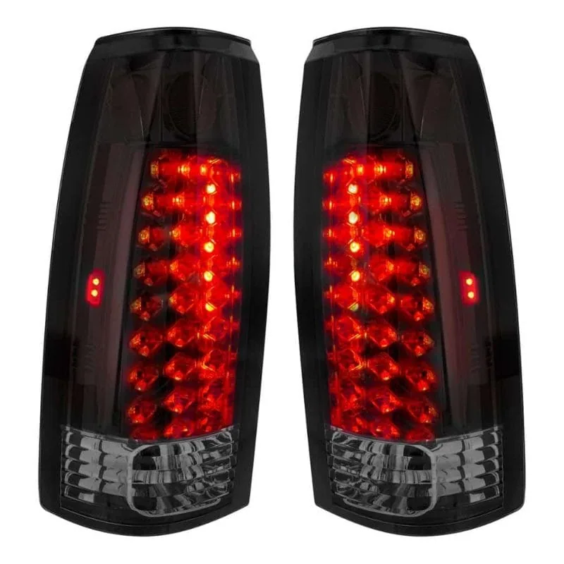 Smoked LED tail light for 1988-2002 GMC Chevy truck, close-up detail