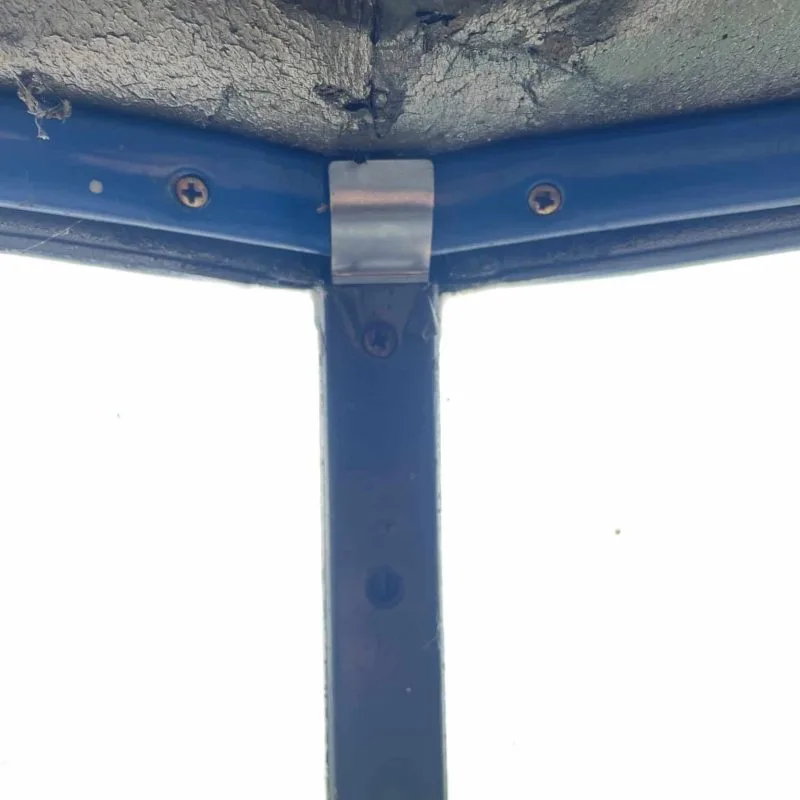 Windshield trim fill pieces shown installed on a 47-53 GMC Chevy truck