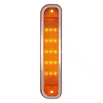15 amber LED side marker with stainless trim, amber lens, 1973-80 Chevy GMC truck