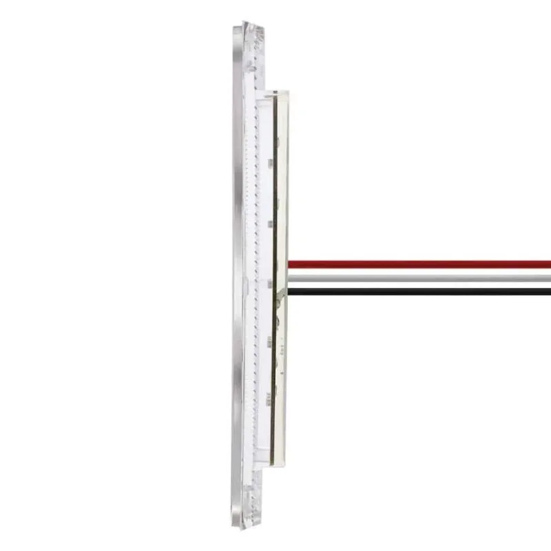 Clear lens LED side marker with stainless trim for 1973-80 Chevy GMC truck, lit