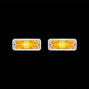 17-Amber-LED-Front-Parking-Light-For-1973-80-Chevy-&-GMC-Truck,-LH-Clear-Lens-PAIR-2
