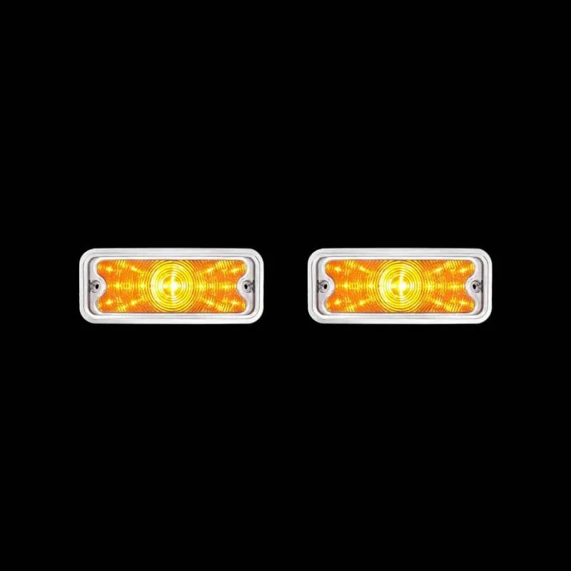 17 LED front parking and signal lights, clear lens, for 1973-80 Chevy GMC truck