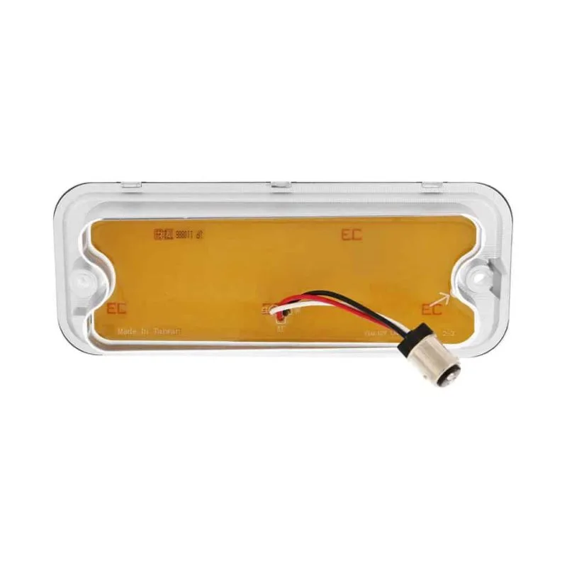 Clear lens LED front parking light for 1973-80 Chevy GMC truck, back with wiring