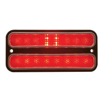 18 LED Side Marker Light With Stainless Steel Trim For 1968-72 Chevy & GMC Truck, Red Lens