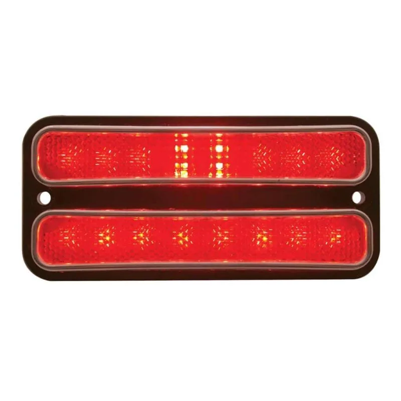 18 LED red side marker light with stainless steel trim, single unit