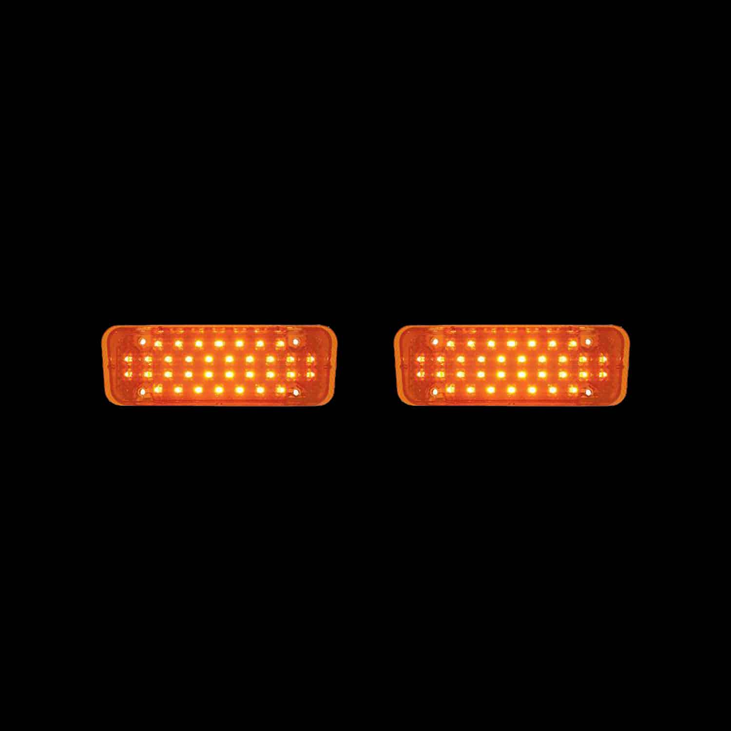 6x6 Oval Amber LED Trailer Lights - Stop Turn Signal Markers For Trucks & RVs