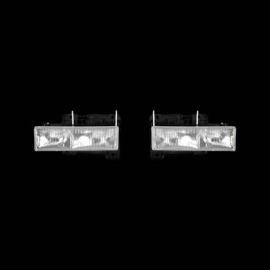 Composite-Type-Headlight-With-Bracket-For-1990-1998-Chevrolet-&-GMC-Truck-Pair