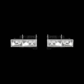 Composite-Type-Headlight-With-Bracket-For-1990-1998-Chevrolet-&-GMC-Truck-Pair