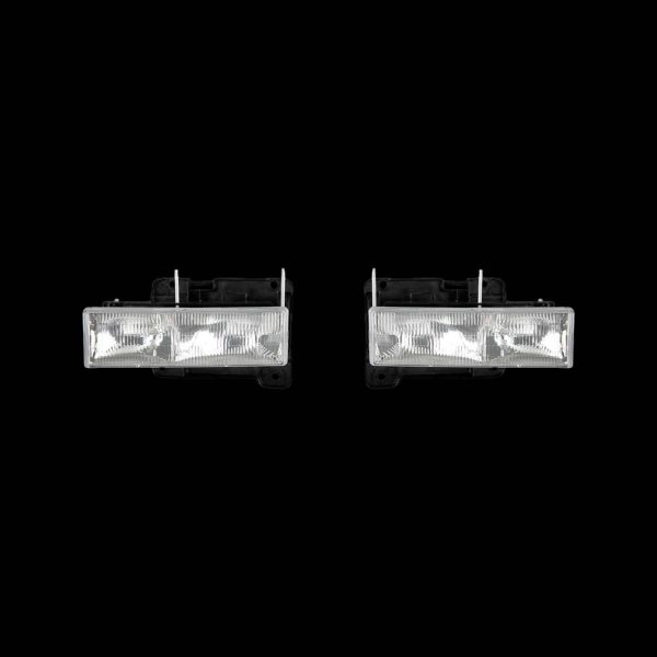 Composite-Type-Headlight-With-Bracket-For-1990-1998-Chevrolet-&-GMC-Truck-Pair
