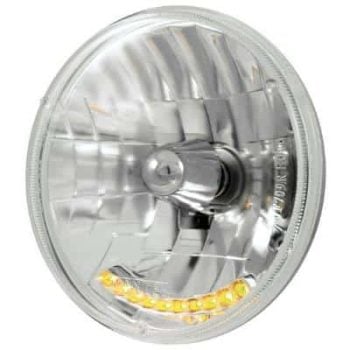 ULTRALIT - 7inch Crystal Headlight With 10 Amber LED Position Lights 3