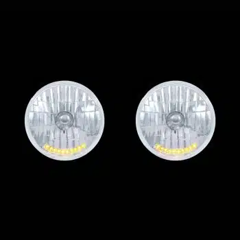 7inch Crystal Headlight With 10 Amber LED Position Lights