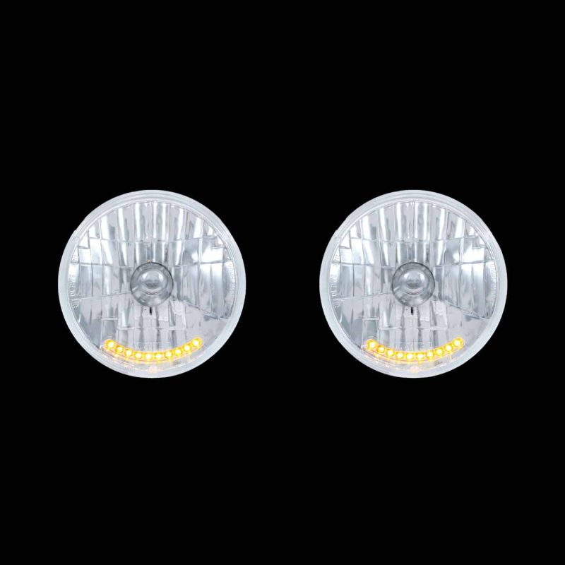 Crystal Headlights 7 W/ 10 LED Position Lights - LS Fabrication ®